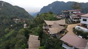 Ein Akha-Dorf in Nordthailand von oben