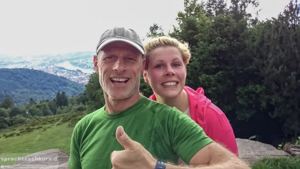 Anna und Stefan auf dem Königstuhl bei Heidelberg